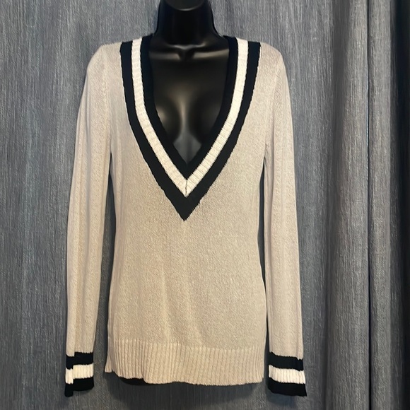 Superdown Bobbie v neck sweater in light grey multi - Picture 1 of 8